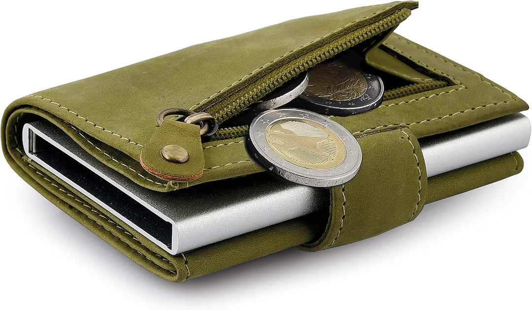 Manufaktur Nikita® Kreditkartenetui Echtleder | Geldbörse mit RFID-Schutz | Wallet für 10 Karten | f