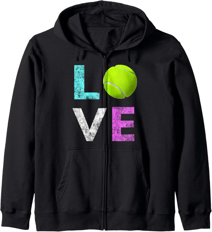 Mädchen Love Tennis Bestes lustiges Geburtstagsgeschenk Kapuzenjacke