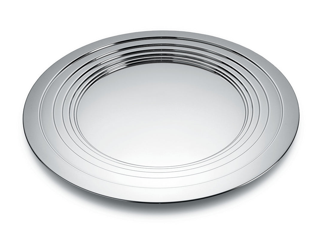 Alessi Tischdekoration, Tablett, Edelstahl, Silber, 10 x 50 x 20.5 cm, Silber