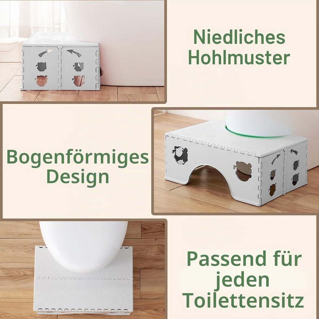 Toilettenhocker Klappbar Erwachsene - Kinder Hocker Badezimmer, WC Hocker Toilette, Klappbarer Toile