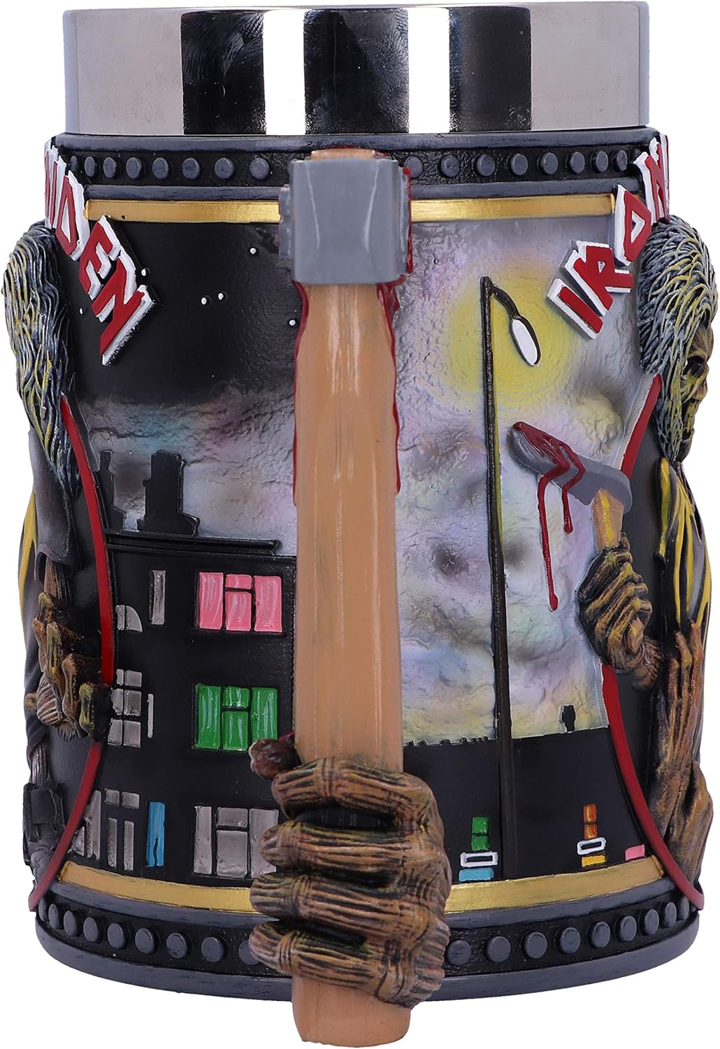 Nemesis Now Offizielles Lizenzprodukt Iron Maiden The Killers Eddie Album Bierkrug, Schwarz, 15.5cm