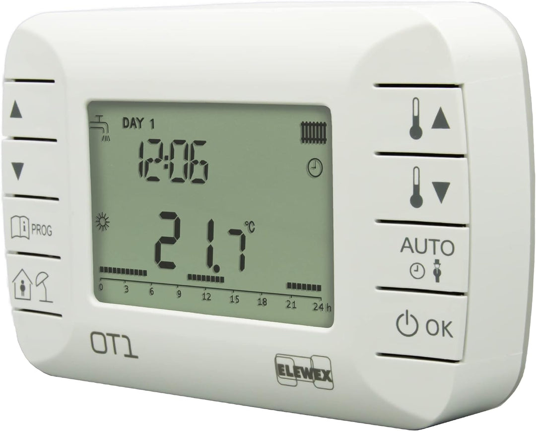 VEMER VE794100 OT1 - Digitaler Raumthermostat mit OpenTherm Protokoll, Programmierbarer Uhren-Thermo