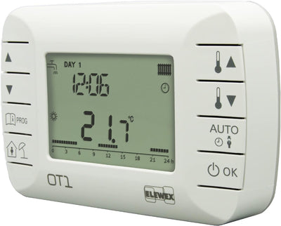 VEMER VE794100 OT1 - Digitaler Raumthermostat mit OpenTherm Protokoll, Programmierbarer Uhren-Thermo