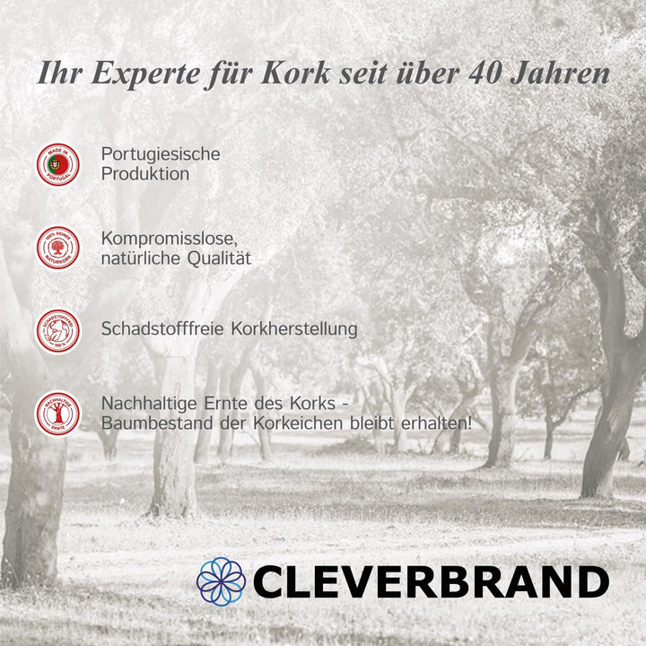 Cleverbrand Obstschale aus Kork, Fruchtschale, Fruchtfliegen Abwehr durch Kork, Aufbewahrungsschale,