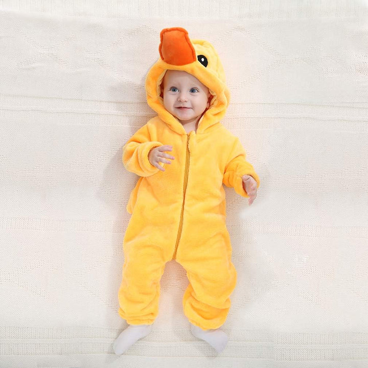 COOKY.D Unisex Winter Hooded Romper Jumpsuit 2-36 Months 18-24 Monate Canard, 18-24 Monate Canard