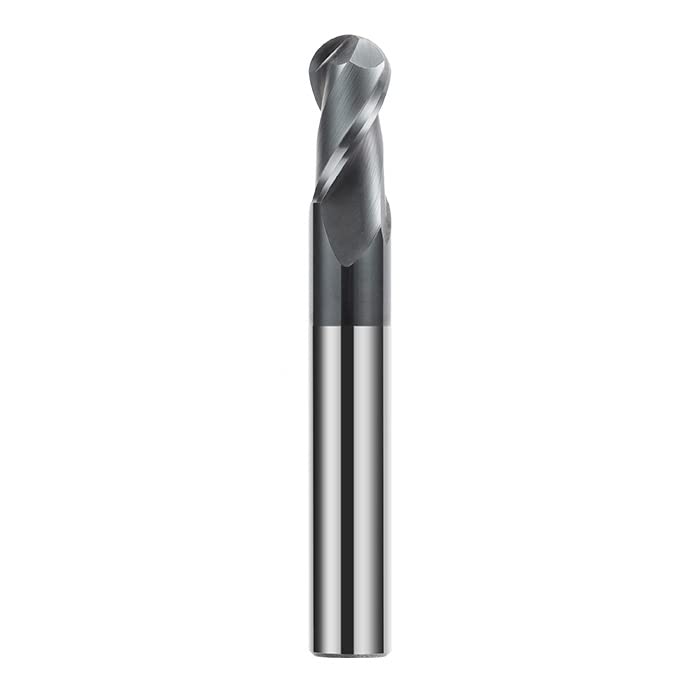 CREEYA 1 stücke Hartmetall Kugelkopffräser 18mm, 2 Zähne/2 Schneiden CNC Kugelfräser, HRC 55, AlTiN