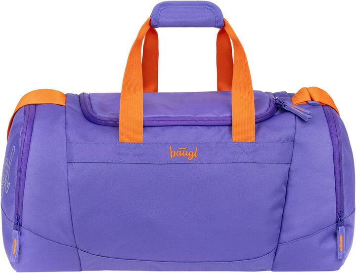 Baagl Sporttasche Mädchen Reisetasche mit Schuhfach Kinder 25 l - Orange | Schwimmtasche für Teenage