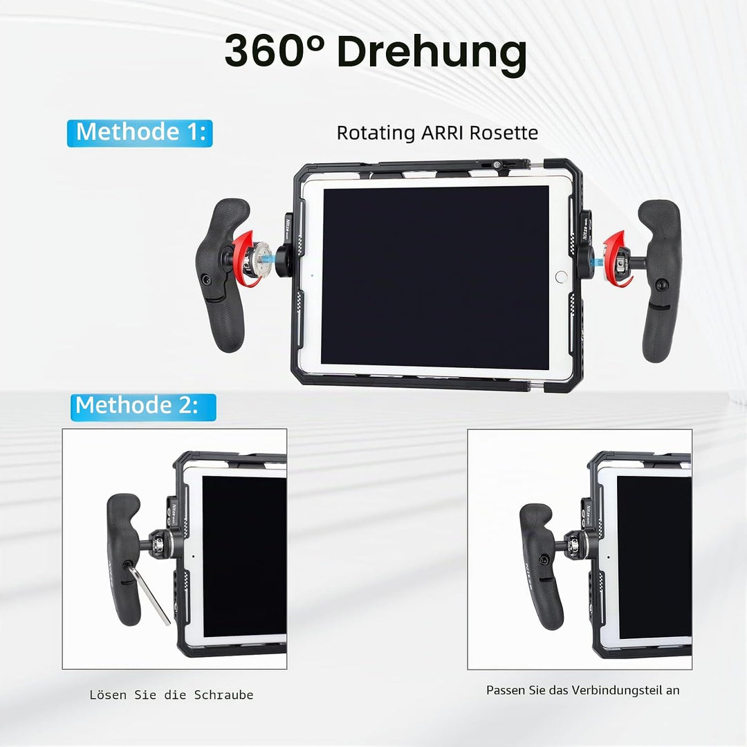 Nitze Side Handle ARRI Rosette,Seitengriff-Kit mit ARRI-Rosette, linker Seitengriff, rechter Seiteng