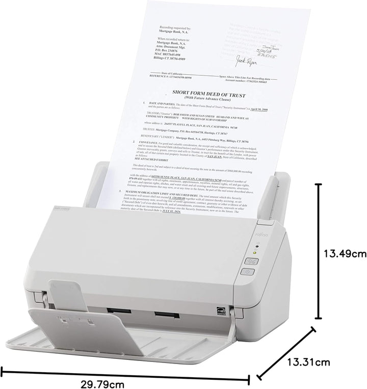 Fujitsu ImageScanner SP-1130N Sheetfed Scanner (600 dpi, optisch, 24 Bit Farbe, 8 Bit Graustufen, 30