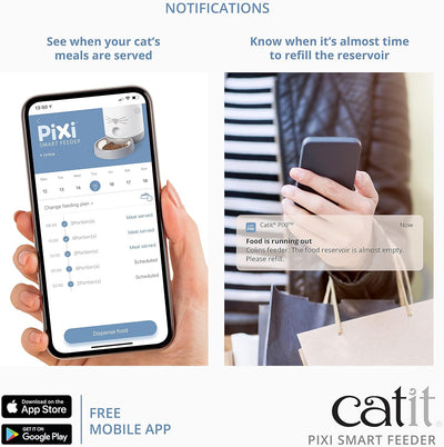 Catit Pixi Smart Futterautomat für Katzen, Steuerung via App, für 1,2kg