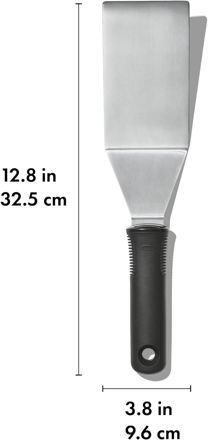 OXO Good Grips Grill-Pfannenwender, Schwarz Professional Edelstahl, Professional Edelstahl