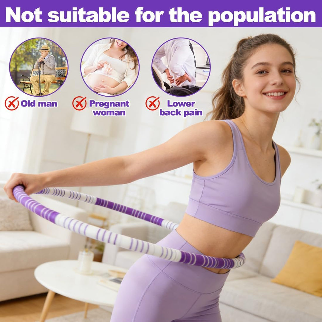 RANJIMA Hula Hoop Reifen, 8 Segmente Hoola Reifen mit Wellendesign Abnehmbarer Reorganisieren Fitnes