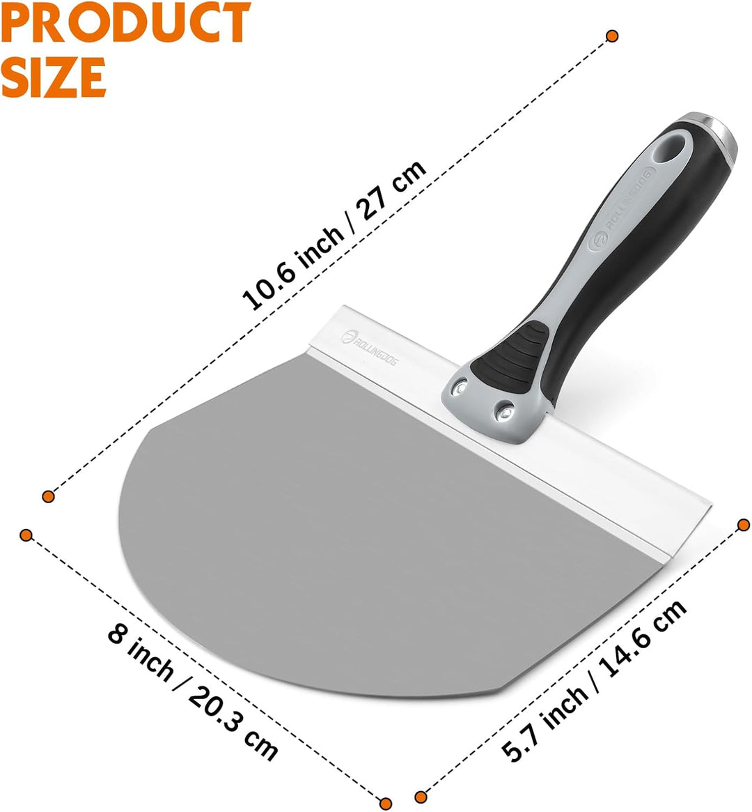 ROLLINGDOG 20,3 cm Trockenbau Eimer Schaufel, Edelstahl Spachtel Schaber 20,3 cm spachtel schaufel,