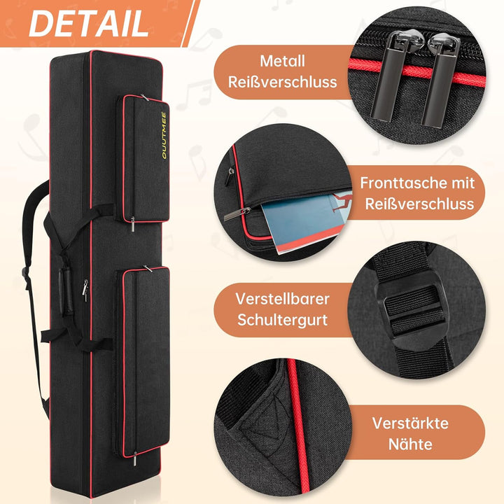 tasche 88 keyboard, für E-Klaviere, 600D Oxford-Stoff mit 10 mm Startseite, Gigbag (schwarz) Stossfe