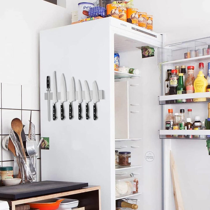 Rymmzone Magnetischer Messerhalter für Kühlschrank, 43.2 cm doppelseitiger Messer-Magnetstreifen, Ve