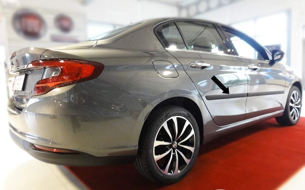 Spangenberg Seitenschutzleisten schwarz passend für FIAT Tipo Stufenheck ab Baujahr 10.2015- F46 (37