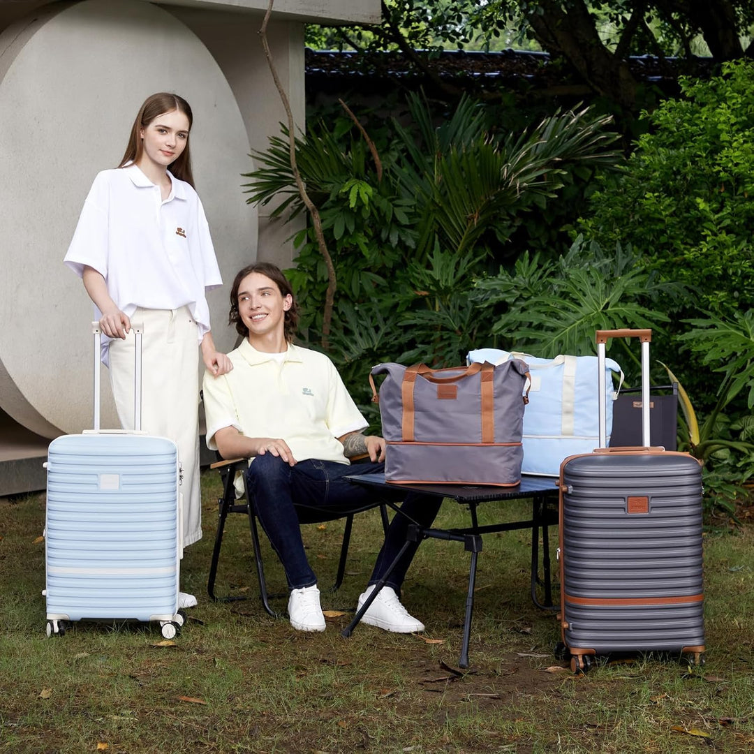 Joyway Koffer Reisekoffer von ABS Hartschalen Erweiterbar Trolley Kofferset mit TSA Schloss und 4 Ro
