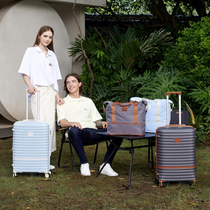 Joyway Koffer Reisekoffer von ABS Hartschalen Erweiterbar Trolley Kofferset mit TSA Schloss und 4 Ro