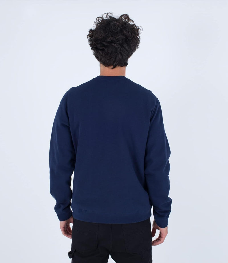 Hurley Herren Applikation Crew Sweatshirt S Obsidian, S Obsidian