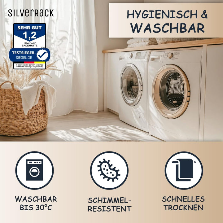 Badewannenmatte Kinder rutschfest [100x40cm] - Antirutschmatte Badewanne BPA frei - Badematte Kinder