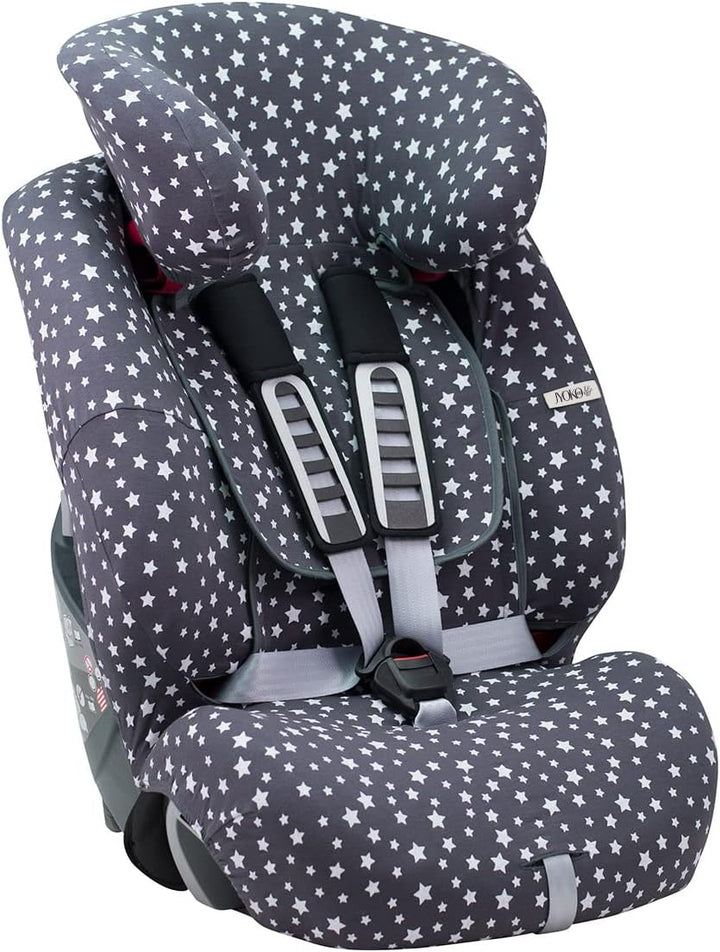 JYOKO Kids Bezug für Autositz kompatibel mit Romer Advansafix, Evolva IV M, aus Baumwolle (Winter Sk