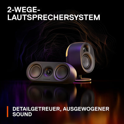 SteelSeries Arena 9 - 5.1-Gaming-Lautsprecher – 5.1 USB Surround-Sound – Kabellose hintere Lautsprec