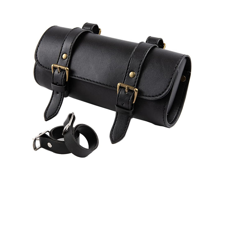 evomosa Motorrad Satteltasche Mini Motorradgabel Lenker Pu Leder Werkzeug Aufbewahrungstasche (A), A