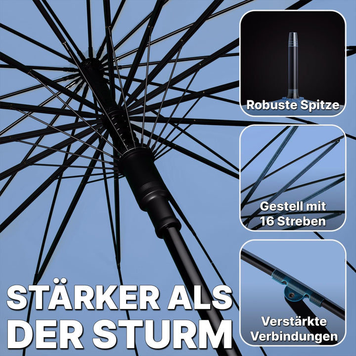 Royal Walk Regenschirm Gross Sturmfest Golf Schirm XXL Stabiler Stockschirm | Grosser Regenschirm fü