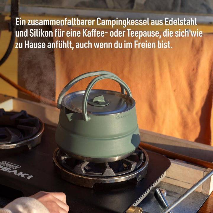 Sea to Summit - Detour Kettle 1,6L - Zusammenfaltbarer Campingkessel - 2 Personen - Platzsparender W