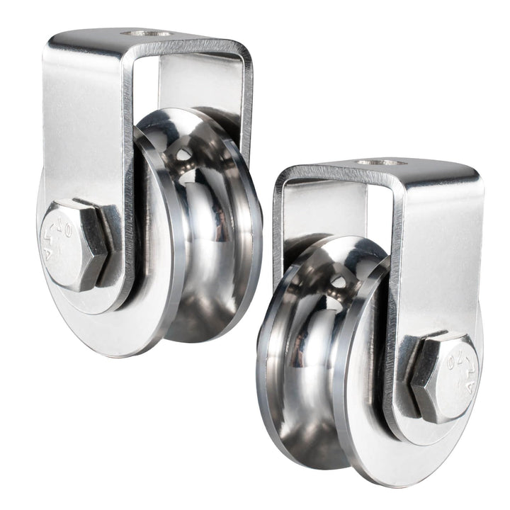 Umlenkrolle mit 2 Kugellager, Edelstahl Fitness flaschenzug，Umlenkrollen für 12MM Seile Stahlseil, T