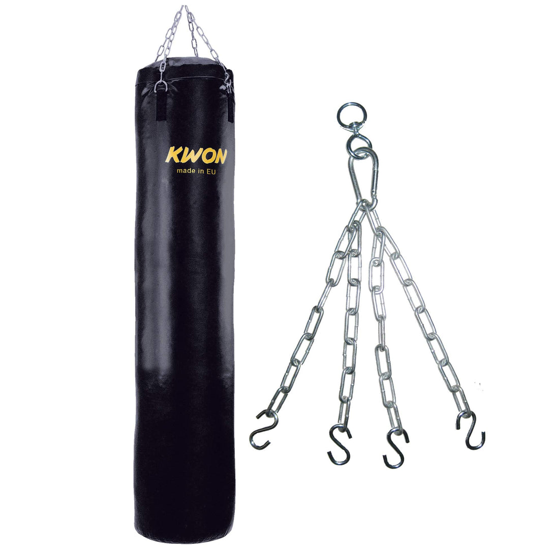 Kwon® Sandsack 180 cm mit Stahlkette 4080336 Boxsack schwarz