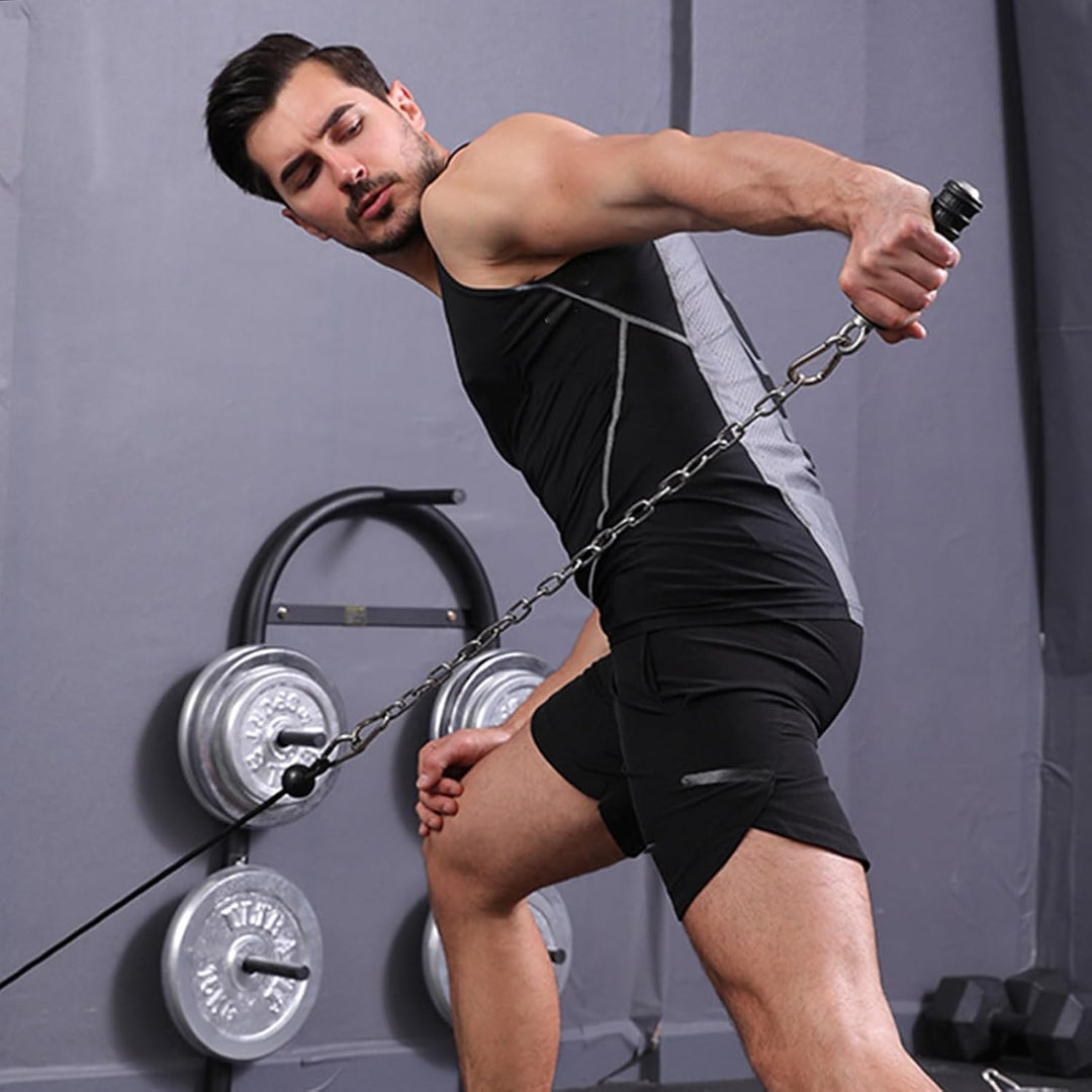 Übungsgriffe,Gym-Kabelgriffe | Trizeps-Kraft-Fitness-Griff | Einzelner Gym-Griff zum Herunterdrücken