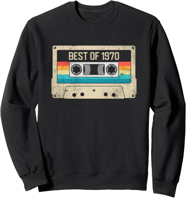 Best Of 1970 51. Geburtstag Geschenk Kassette Vintage Sweatshirt