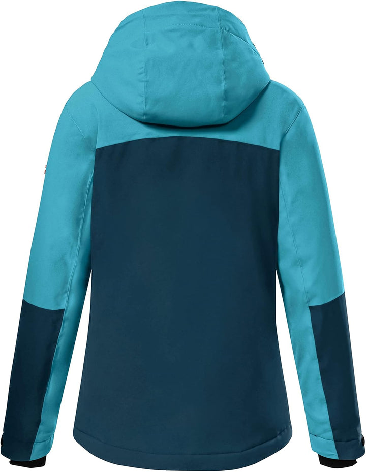 Killtec Mädchen Ksw 155 Grls Ski Jckt Skijacke/Funktionsjacke mit Kapuze und Schneefang, Türkis