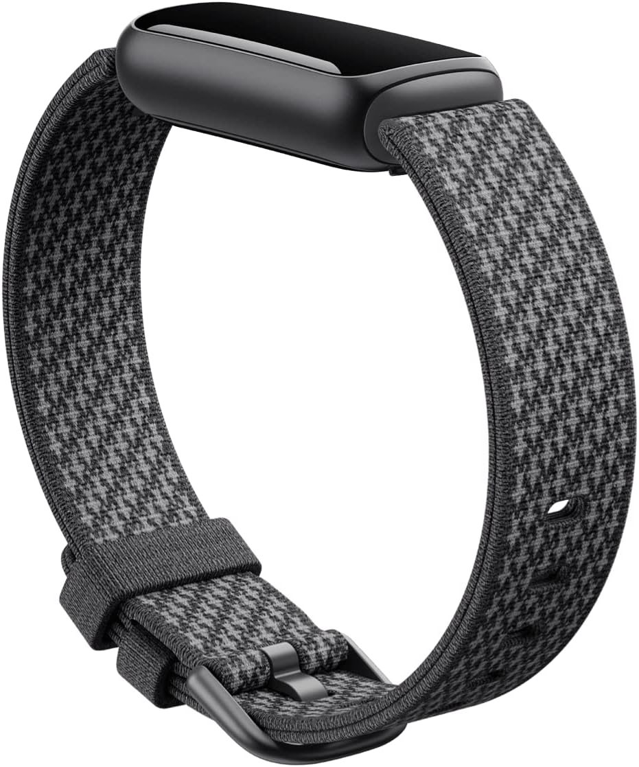 Fitbit Unisex-Adult Luxe,Woven Band,Slate,Large Activity Tracker Accessory