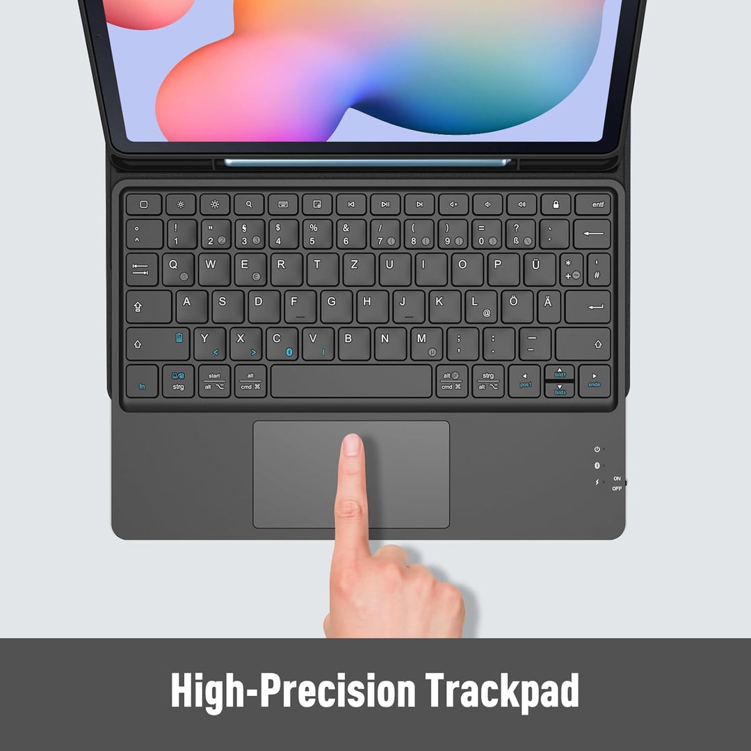 Fintie Tastatur Hülle für Samsung Galaxy Tab S6 Lite 10,4 Zoll 2024/2022/2020 Tablet mit Magnetisch