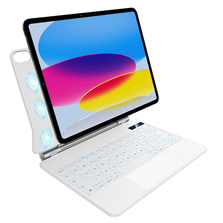 nimin Tastatur Hülle für iPad 10 Generation 10.9 2022 mit Trackpad, Magnetische Aufhängung Design, 7