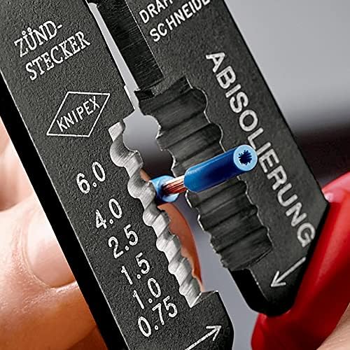 KNIPEX Crimpzange auf SB-Karte schwarz lackiert mit Mehrkomponenten-Hüllen 240 mm, 97 22 240 SB