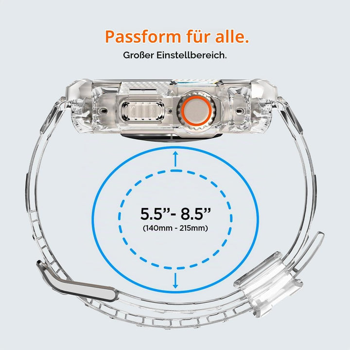 Spigen Rugged Armor Pro Hülle mit Band für Apple Watch Ultra 3/2/1 49mm | TPU-Unibody-Hülle mit Armb