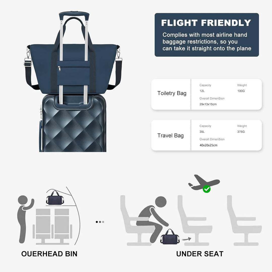 Sea choice Handgepäck Koffer Trolley ABS Leicht Reisekoffer Hardschale 4 Rollen und TSA Schloss Mit