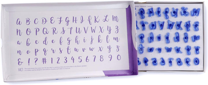 PME Fun Fonts - Cupcake- und Keks-Stempel-Set für Tortengestaltung, 66 Teile, Kollektion 1 Kollektio
