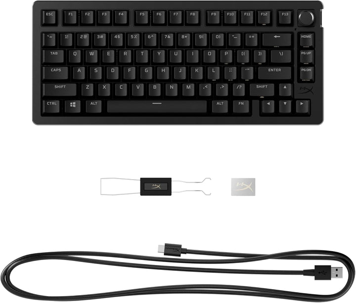 HyperX Alloy Rise 75 Mechanische Gaming-Tastatur, Netzwerk-Switches, Hot-Swap, 75% Format, austausch