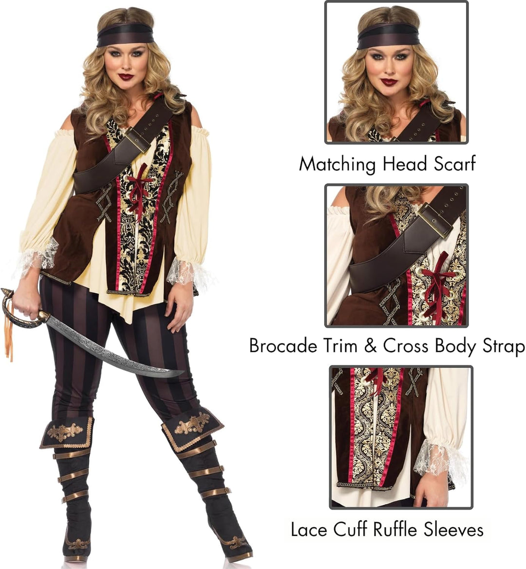 LegAvenue 85634X Pirate Kostüm, Unisex – Erwachsene, Multicolor, 3XL, 3XL