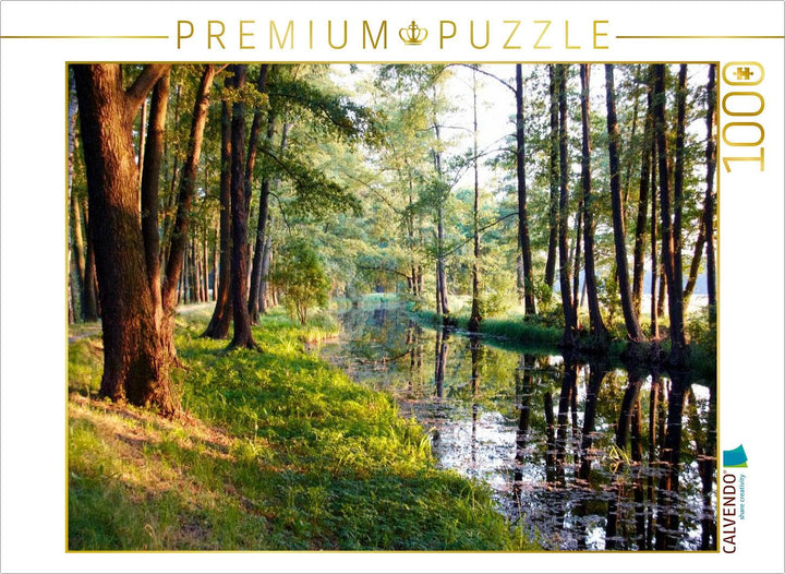 CALVENDO Puzzle Fliess im Spreewald 1000 Teile Lege-Grösse 64 x 48 cm Foto-Puzzle Bild von Veronika