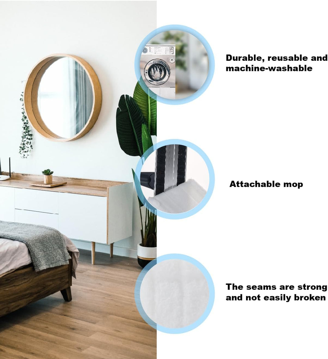 LTWHOME Mikrofaser-Tuchset Kompatibel für Kärcher Dampfreiniger EasyFix SC 2, SC 3, SC 4, SC 5 Boden