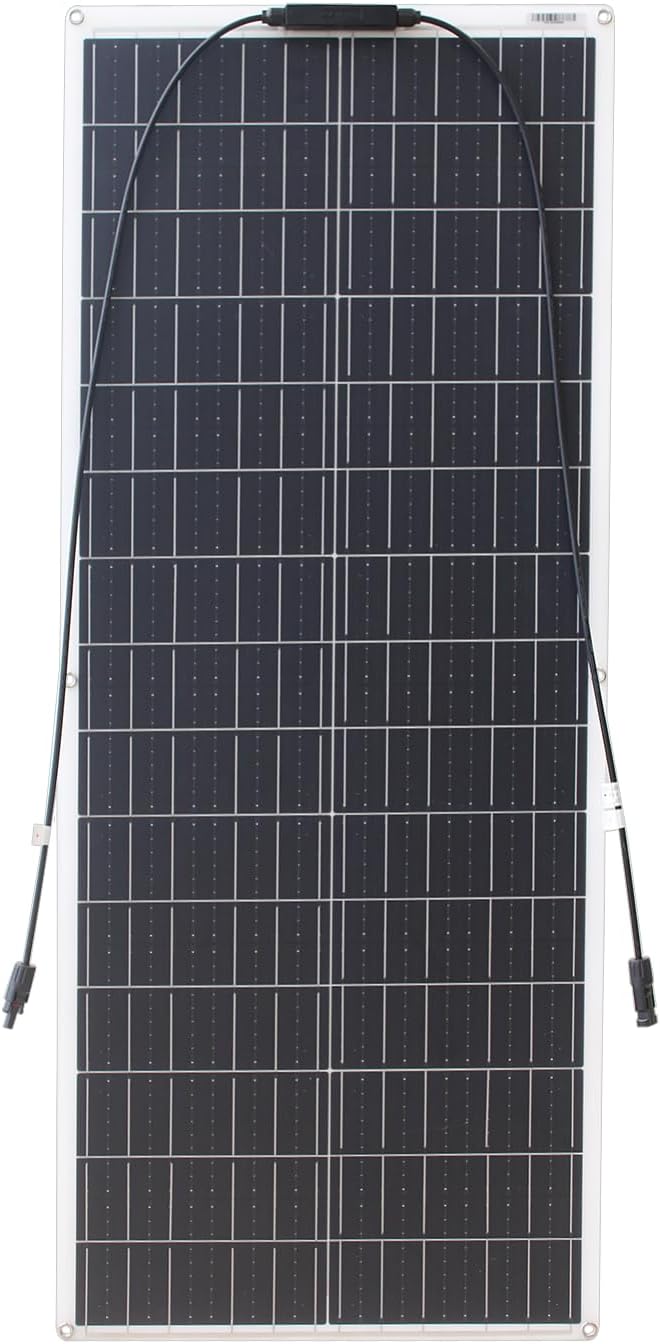 Solarpanel 100W 12V Flexibles monokristallines Solarpanel Ultra Leicht Ultra Dünn Wasserdicht Solarl