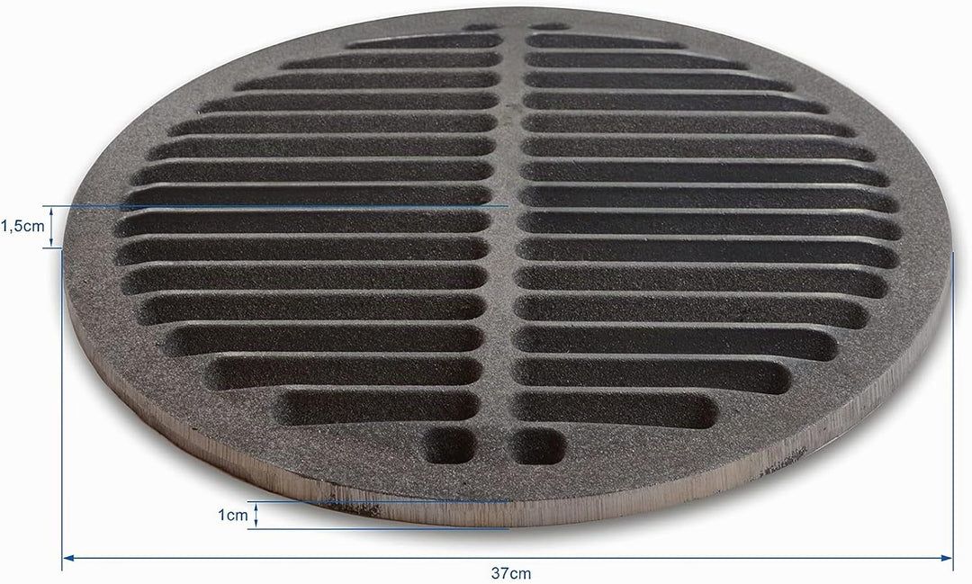 Grillrostprofi - Feuerrost Kohlerost Ascherost Kaminrost, rund Durchmesser 37 cm - das Original aus