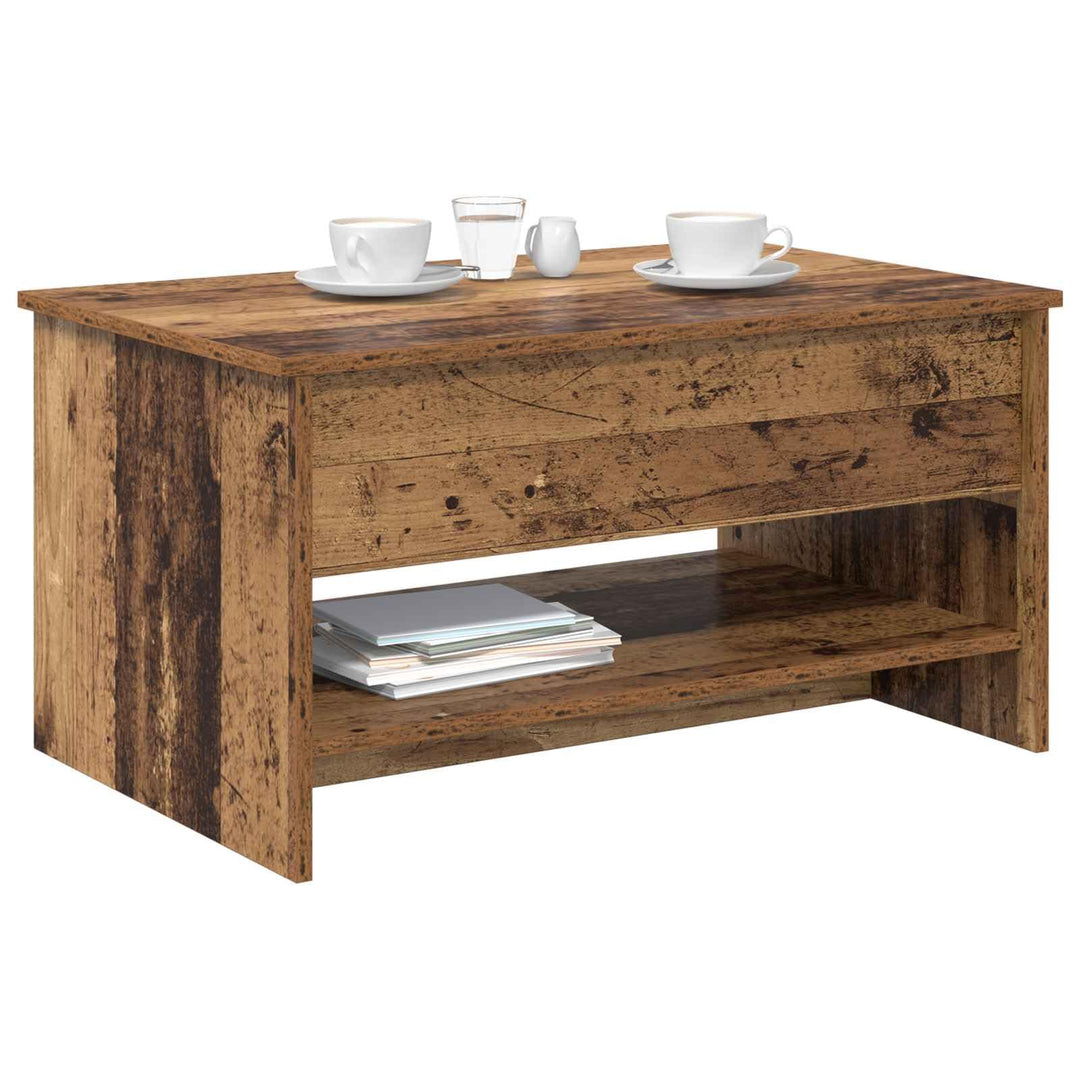vidaXL Couchtisch für's Wohnzimmer mit klappbarem Deckel – modern, rechteckig, Glatte Oberfläche, fu
