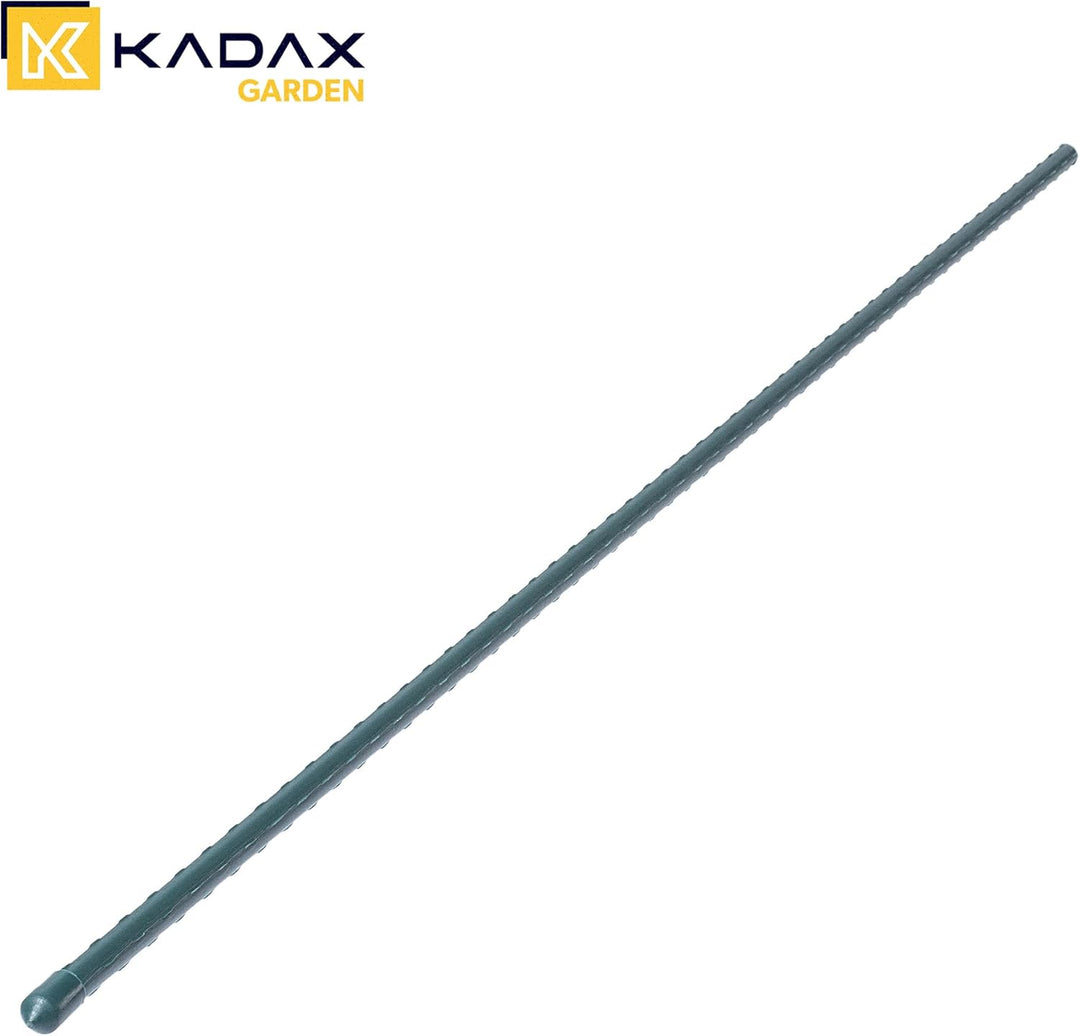 KADAX Pflanzstäbe 90 cm x 11 mm, 10er Set – Beschichteter Stahl Rankstab, Pflanzenstütze & Tomatenst
