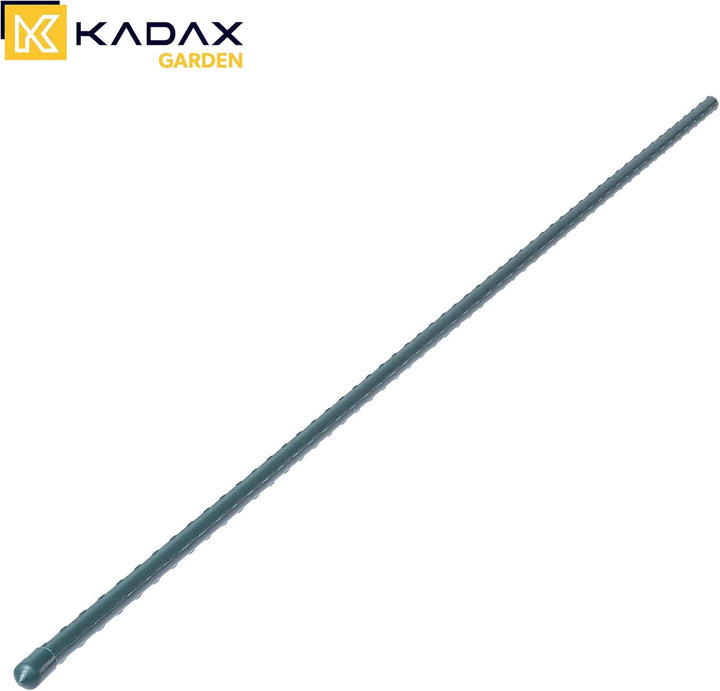 KADAX Pflanzstäbe 90 cm x 11 mm, 10er Set – Beschichteter Stahl Rankstab, Pflanzenstütze & Tomatenst
